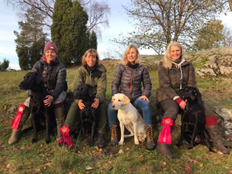Bredared 20181101 Camilla & Tage, Anette & Tilo, Marie & Honey, Catarina & Sansa